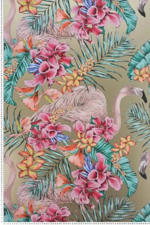 Papier peint Flamant Rose et Fleur doré - The Wallpaper Collection de Matthew Williamson Réf. OSB-W6800-07 Remise