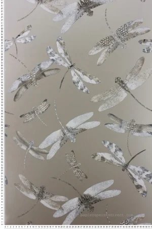 Papier peint Nature Libellule gris et doré - The Wallpaper Collection de Matthew Williamson Réf. OSB-W6650-06 Commander Maintenant