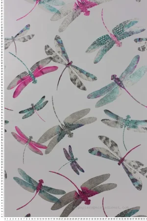 Affaire À Saisir Papier peint Nature Libellule rose irisé et argenté - The Wallpaper Collection de Matthew Williamson Réf. OSB-W6650-05
