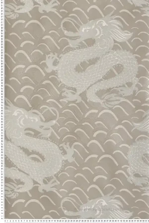 Papier peint Dragon Japonisant gris et argenté pailleté - The Wallpaper Collection de Matthew Williamson Réf. OSB-W6545-04 Prix Bas