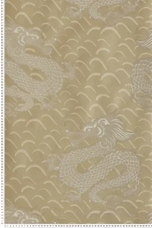 Nouveauté Papier peint Dragon Japonisant doré et pailleté - The Wallpaper Collection de Matthew Williamson Réf. OSB-W6545-02