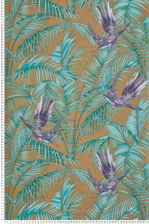Haute Qualité Papier peint Oiseaux et Palmier doré et violet - The Wallpaper Collection de Matthew Williamson Réf. OSB-W6543-07