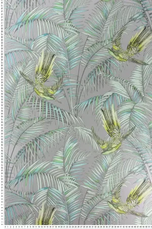 Commander Maintenant Papier peint Oiseaux et Palmier argenté et jaune - The Wallpaper Collection de Matthew Williamson Réf. OSB-W6543-05