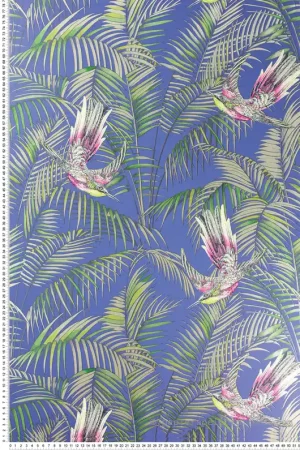 Promotion Papier peint Oiseaux et Palmier bleu et irisé - The Wallpaper Collection de Matthew Williamson Réf. OSB-W6543-04