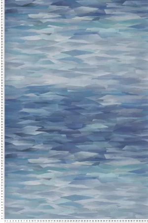Papier peint Géométrique Prisme bleu - Willow d‘Initiales Réf. INI-00815102 Soldes