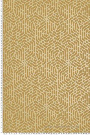 Papier peint Géométrique Hexagone doré - Willow d‘Initiales Réf. INI-00814803 Nouvelle Collection