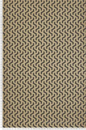Papier peint Tissage Géométrique noir et doré - Willow d‘Initiales Réf. INI-00814701 Produit De Marque