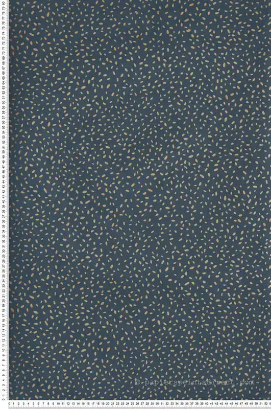Acheter En Ligne Papier peint Pois Ines bleu nuit doré - Essentiel de Casélio Réf. ETL103136129