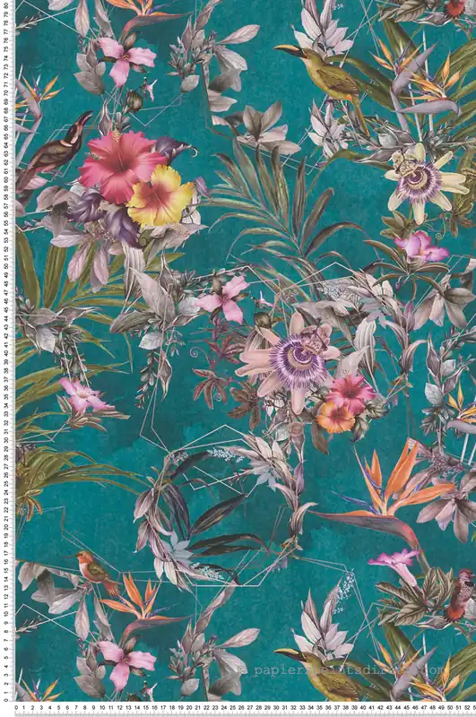 Nouvel Arrivage Papier peint Oiseau du Paradis vert - Dream Flowery de Architects Paper Réf. 38178-3