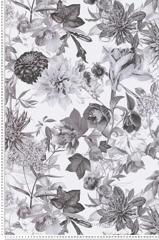 Papier peint Jardin Floral blanc et gris - Dream Flowery de Architects Paper Réf. 38175-3 Bon Plan