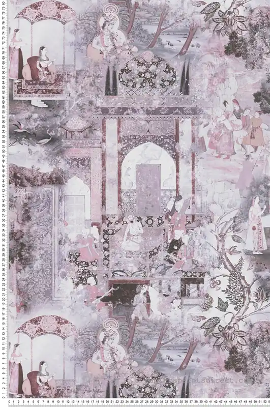 Papier peint Paysage Indien violet - Dream Flowery de Architects Paper Réf. 38174-4 Quantité Limitée