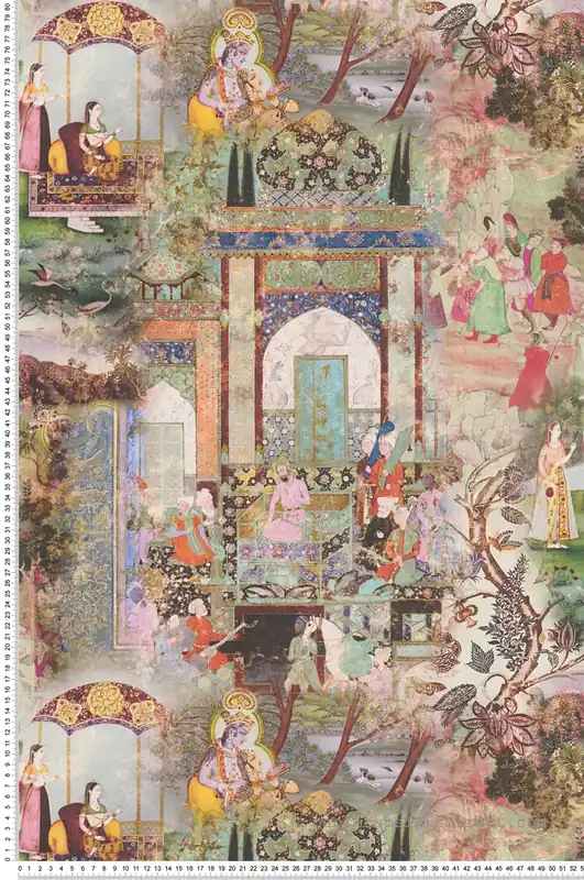 Papier peint Paysage Indien vert - Dream Flowery de Architects Paper Réf. 38174-1 Remise