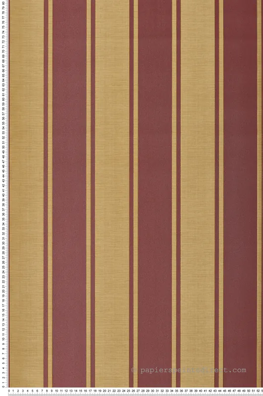Papier peint Rayure Baroque rouge et doré - San Marco de Montecolino Réf. MC-23678 Meilleure Vente