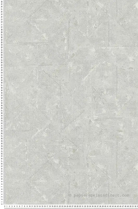 Prix Cassé Papier peint ethnique Tribu géométrique gris argent - Tribeca de Montecolino Réf. MC-36974-7