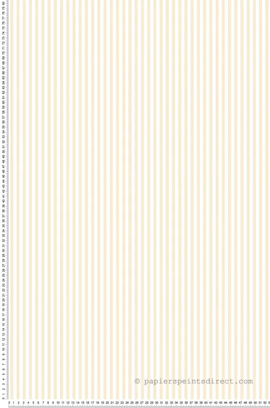 Soldes Papier peint Rayures bicolores beige et blanc - Miniatures de Lutèce Réf. LTC-G67909