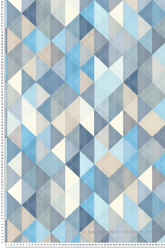 Prix Réduit Papier peint géométrique 3D Acapulco bleu - Spot 4 d‘AS Création Réf. SP14909