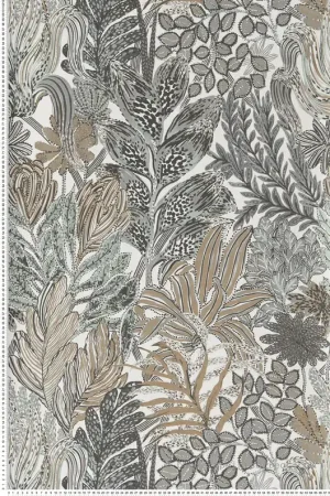 Expédition Rapide Papier peint jungle Borromee gris/beige - Blossom de Casamance Réf. CAS-74320120