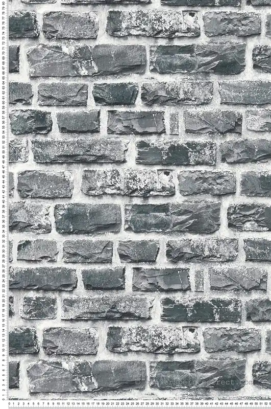 Satisfait Ou Remboursé Papier peint Pierre Briquettes anthracite - Elements 2 d‘A.S. Création Réf. AS-361404