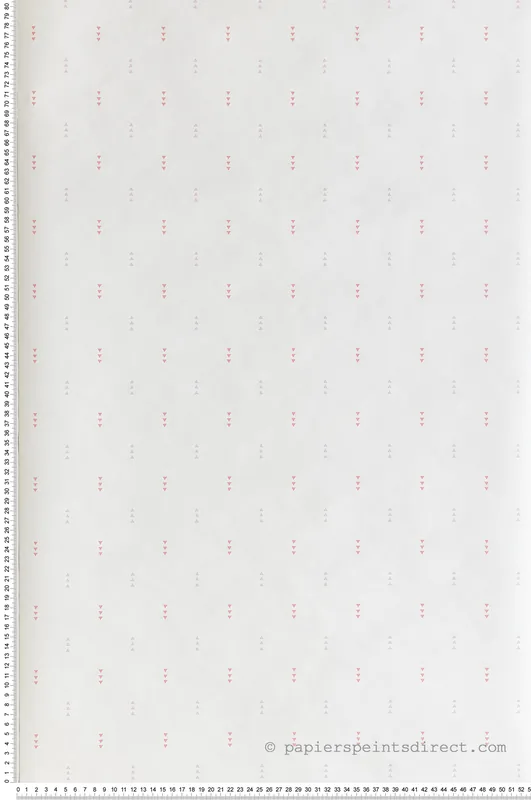 Papier peint enfant Triangles rose/grenadine - Happy Dreams de Casadéco Réf. HPDM82814123 Vente Directe