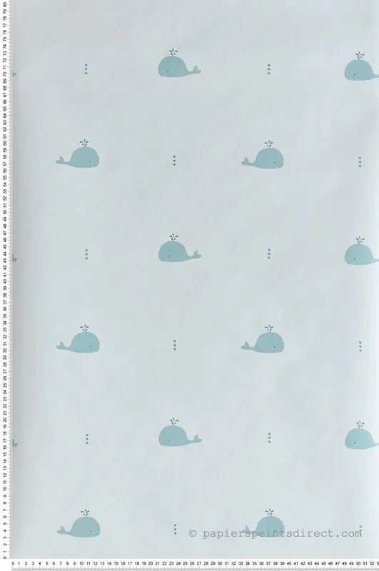 Papier peint enfant Baleine bleu - Happy Dreams de Casadéco Réf. HPDM82796122 Prix Promo