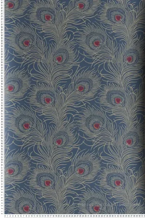 Papier peint Carlton House Terrace Blue Plume - London Wallpapers V de Little Greene Réf. 0256CTBLUEP Commande En Gros