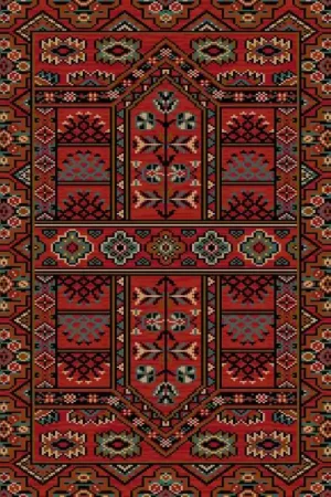 Moquette passage d‘escalier - Motif rouge oriental Offre Spéciale