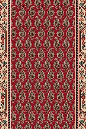 Prix Choc Moquette passage d‘escalier - Motif rouge et beige
