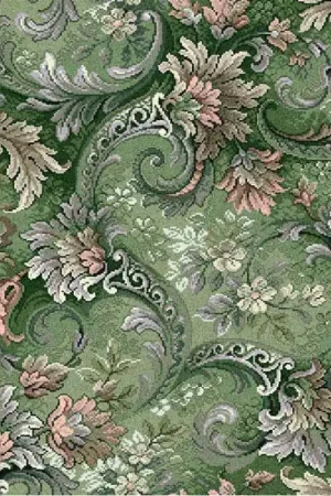 Acheter Direct Moquette en Laine à motif Floral Vert