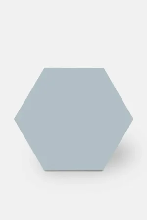 Bon Marché Carrelage uni hexagonal bleu en grès cérame de 10 mm d‘épaisseur - ME9507017