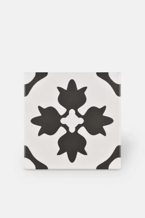 Super Prix Carrelage Rina - Motif 10 Noir pour Sol et Mur - 15x15cm - CO9704030