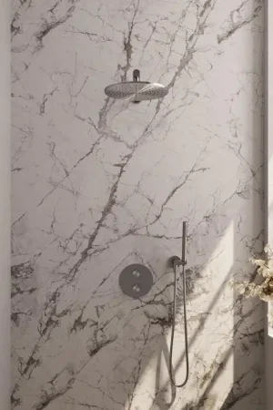 Affaire À Saisir BRAUER Brushed Edition douche de pluie encastrée thermostatique - 3 voies - ronde - set 74 - pomme de douche 30cm - bras mural droit - douchette barre - flexible de douche - coude de raccordement mural - inox brossé PVD