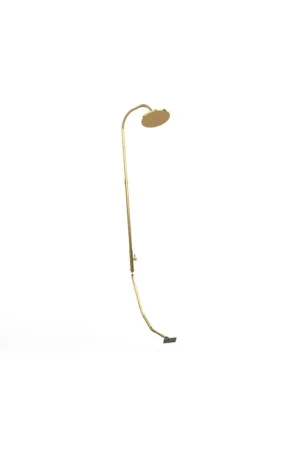 Commander Maintenant Gardentub Douche extérieur - raccord tuyau d‘arrosage - 165cm - laiton borssé (doré)