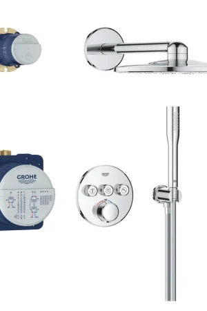 Acheter En Ligne GROHE QuickFix Precision SmartControl Système de douche encastré - tête de douche Vitalio SmartActive 310 - chrome.