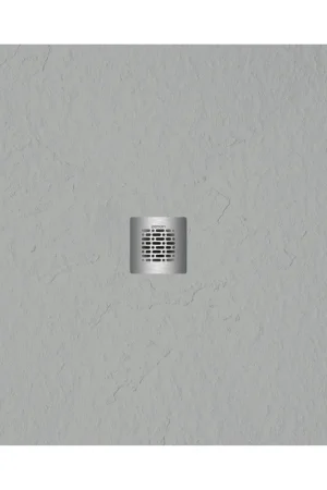 ZEZA Grade receveur de douche - 90x90cm - antidérapant - antibactérien - marbre minéral - carré - mat perla (gris clair) Authentique