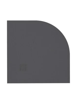 ZEZA Grade receveur de douche - 70x70cm - antidérapant - antibactérien - marbre minéral - quart de rond - noir mat Petit Prix