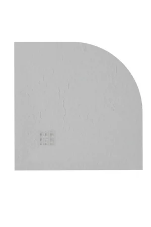 ZEZA Grade receveur de douche - 70x70cm - antidérapant - antibactérien - marbre minéral - quart de rond - mat perla (gris clair) Achat Immédiat