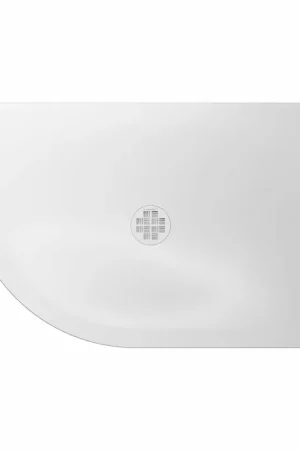 Achat Immédiat Crosswater Creo Receveur de douche offset - 100x80x2.5cm - quart de cercle - gauche - blanc
