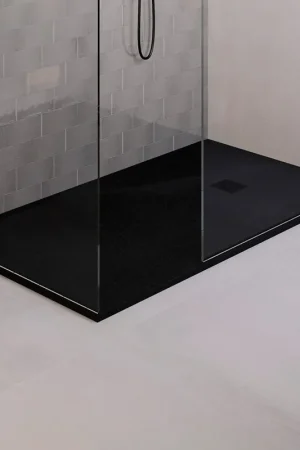 Affaire À Saisir BRAUER Asteroid Receveur de douche 90x180 incl. antidérapant et antibactérien marbre minéral noir mat