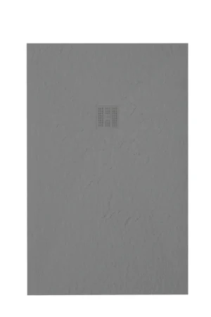 ZEZA Grade Receveur de douche - 100x80cm - antidérapant - antibactérien - marbre minéral - rectangulaire - mat cemento (gris) Expédié Aujourd'hui
