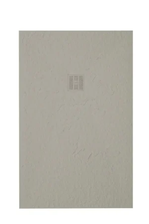 ZEZA Grade Receveur de douche - 100x80cm - antidérapant - antibactérien - marbre minéral - rectangulaire - mat new pearl (beige) Haute Qualité