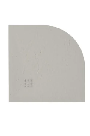 ZEZA Grade receveur de douche - 90x90cm - antidérapant - antibactérien - marbre minéral - quart rond - mat new pearl (beige) Usine Directe