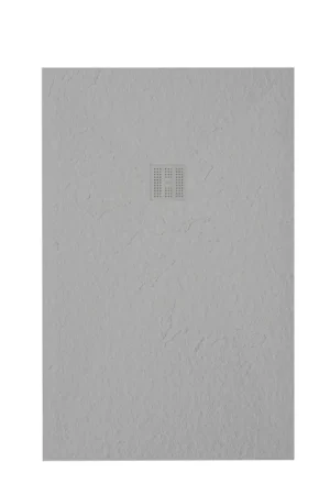 ZEZA Grade receveur de douche - 75x150cm - antidérapant - antibactérien - marbre minéral - rectangulaire - mat perla (gris clair) Offre Spéciale