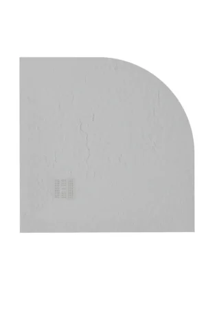 ZEZA Grade receveur de douche - 100x100cm - antidérapant - antibactérien - marbre minéral - quart de rond - mat perla (gris clair) Petit Prix