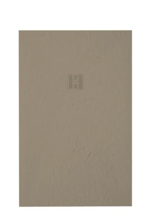 ZEZA Grade receveur de douche - 120x80cm - antidérapant - antibactérien - marbre minéral - rectangulaire - mat crème Expédié Aujourd'hui