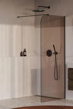 Achat Immédiat BRAUER Orion Paroi de douche à l’italienne - 90x200cm - verre bronze - revêtement en verre - PVD - Gunmetal brossé