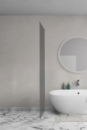 Aqua Vista Oria Cuadra Paroi latérale - 90x200cm - avec kit de montage - pour cabine de douche - verre fumé - gunmetal Paiement Sécurisé