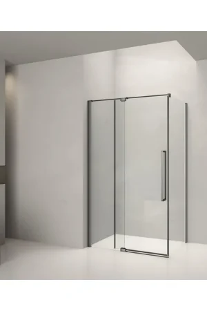 Aqua Vista Taviano Cuadra Paroi latérale - 90x200cm - kit de montage incluse - noir mat Top Vente