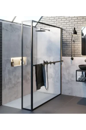 Achetez Aujourd'hui Riho Lucid GD402 paroi de douche à l‘italienne L - 200x120x30cm - noir