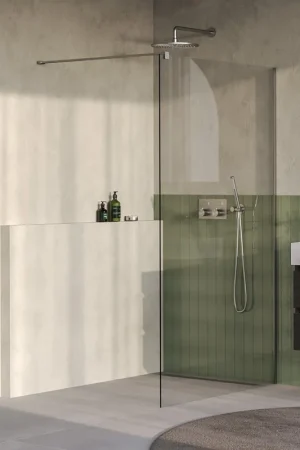 Acheter En Ligne BRAUER Oblivion Douche à l‘italienne - 120x200cm - revêtement verre - verre clair - Acier inoxydable brossé PVD