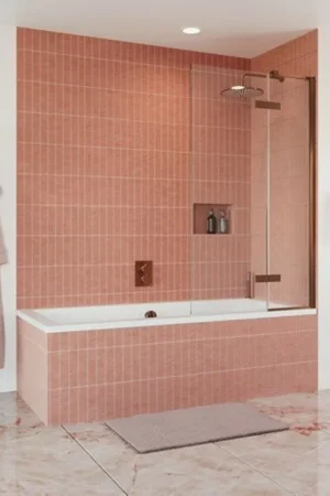 Achetez Aujourd'hui Crosswater Optix 10 Paroi de baignoire - 90x150cm - 2 parties - droite - 180 degrés - bronze brossé